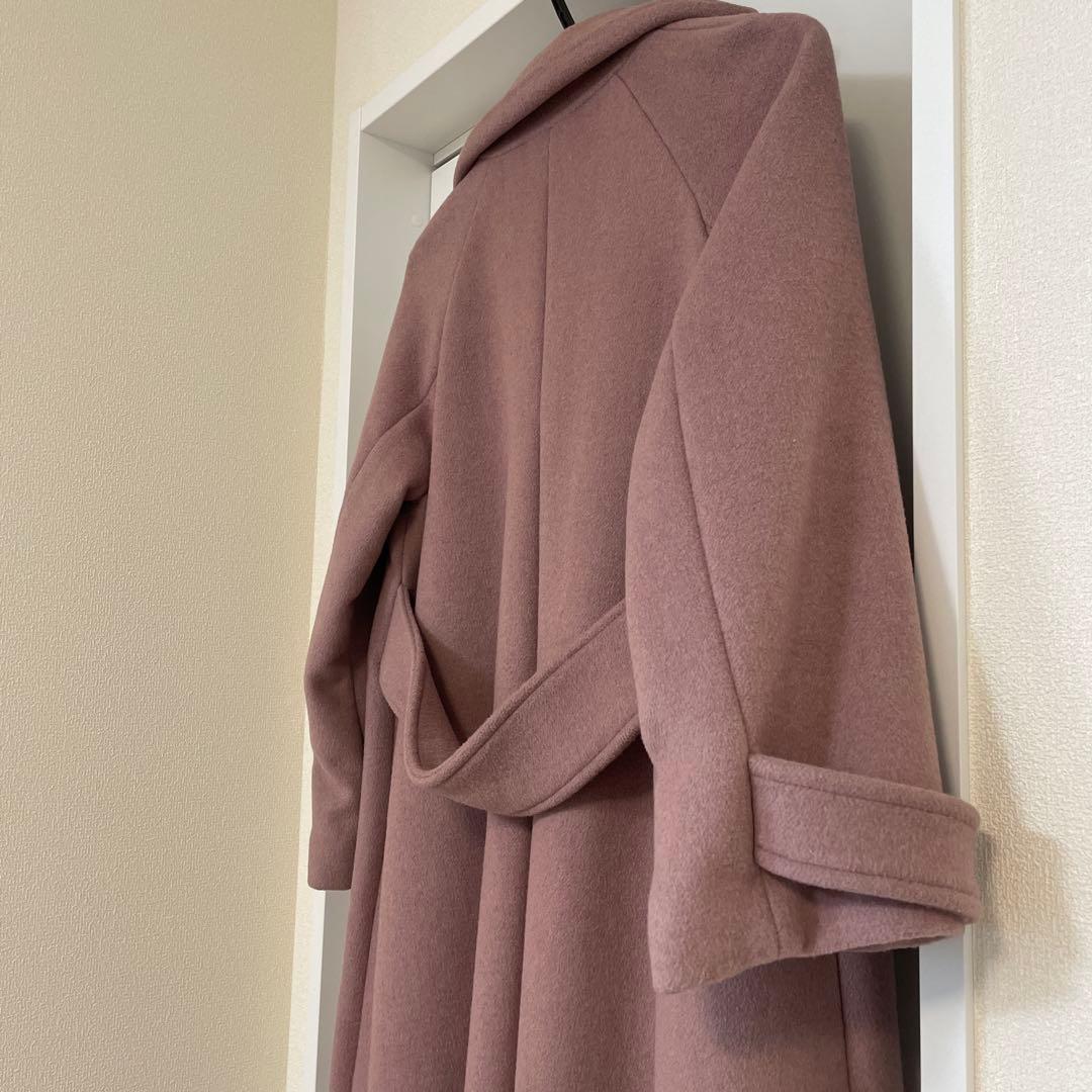 コヒナ　cohina バックフレアチェスターコート　ダスティピンク