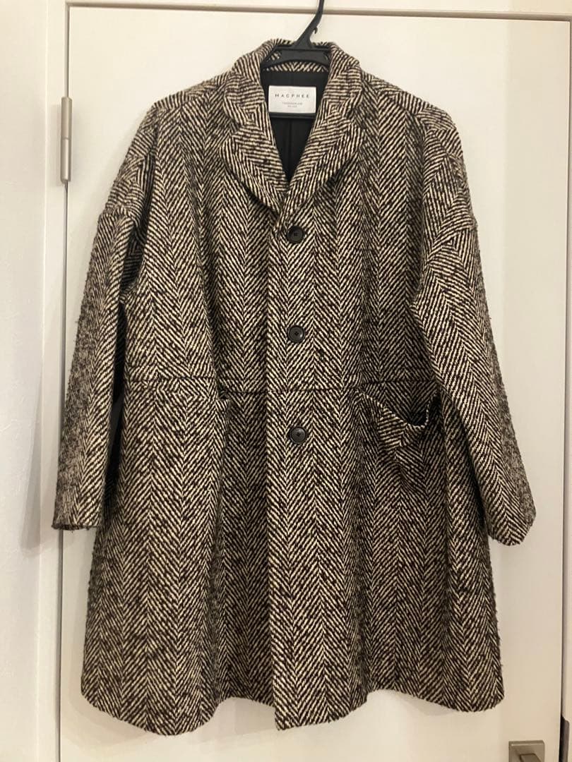 MACPHEE ヘリンボーンツイード オーバーサイズドコート 36