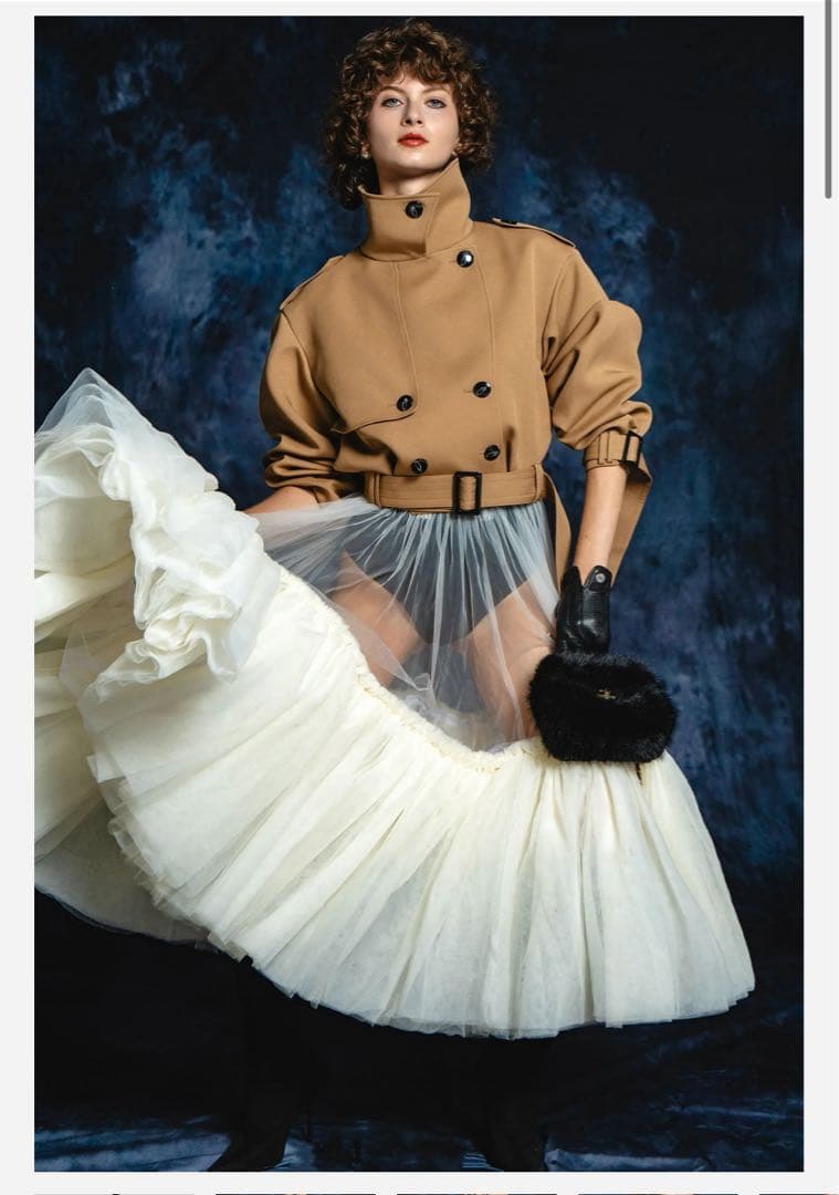 シェリエ sheller 2way short trench coat