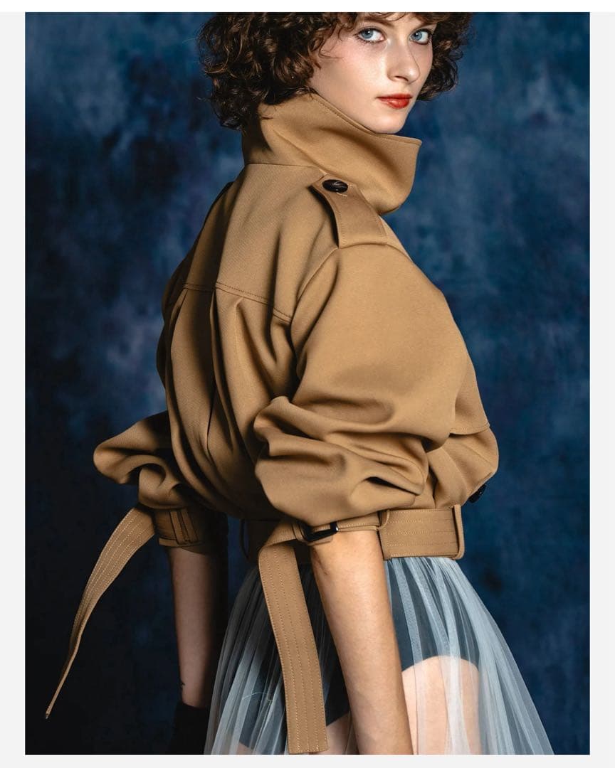 シェリエ sheller 2way short trench coat