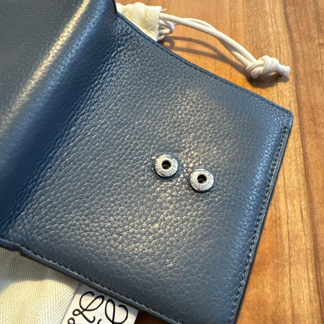 yuu@フォロー割り実施中‼️ 専用 LOEWE 二つ折り財布 ネイビー レザー