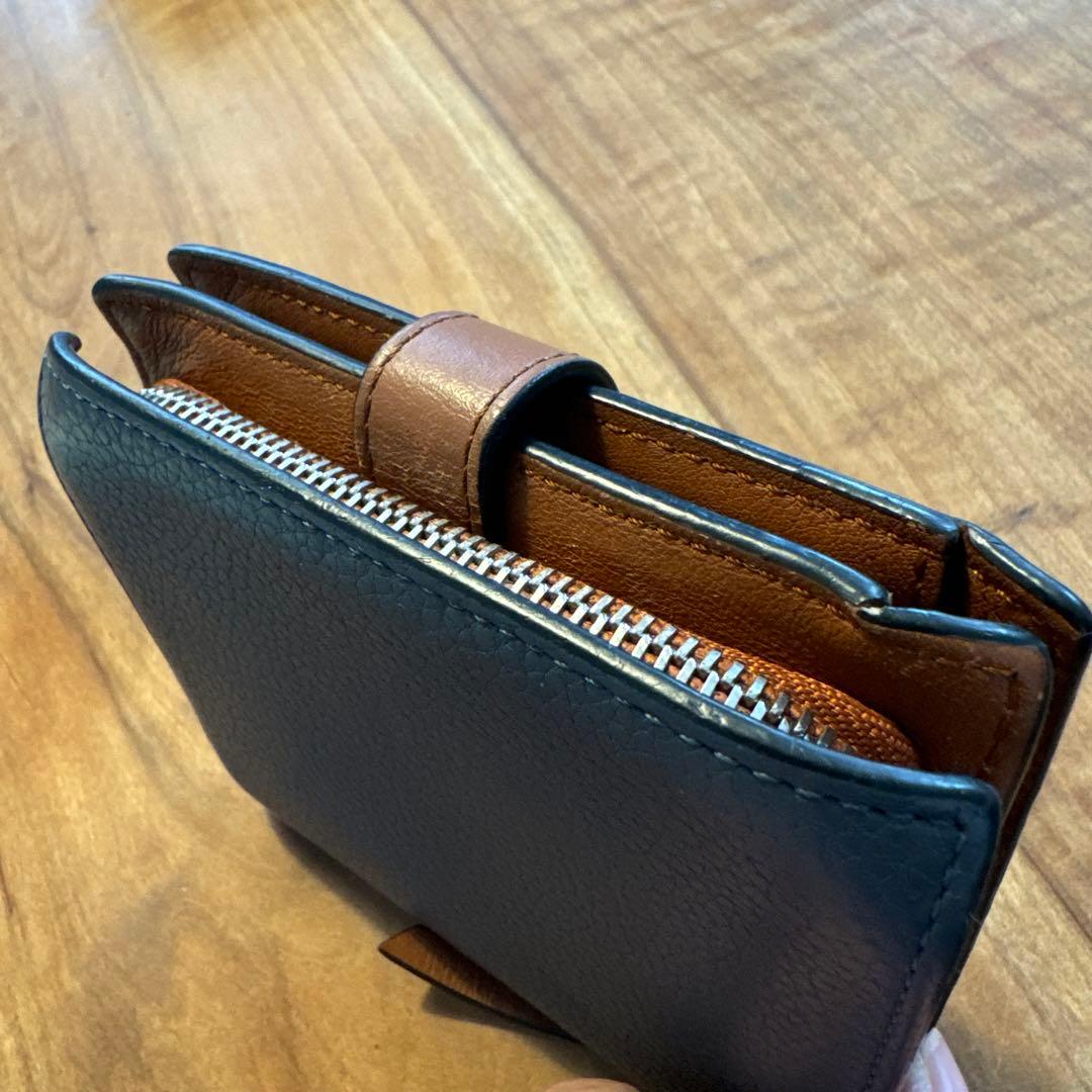 yuu@フォロー割り実施中‼️ 専用 LOEWE 二つ折り財布 ネイビー レザー