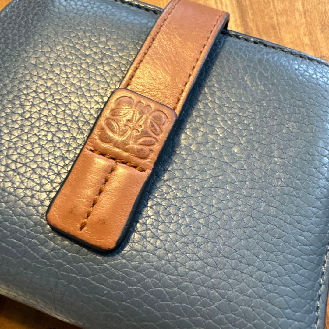 yuu@フォロー割り実施中‼️ 専用 LOEWE 二つ折り財布 ネイビー レザー