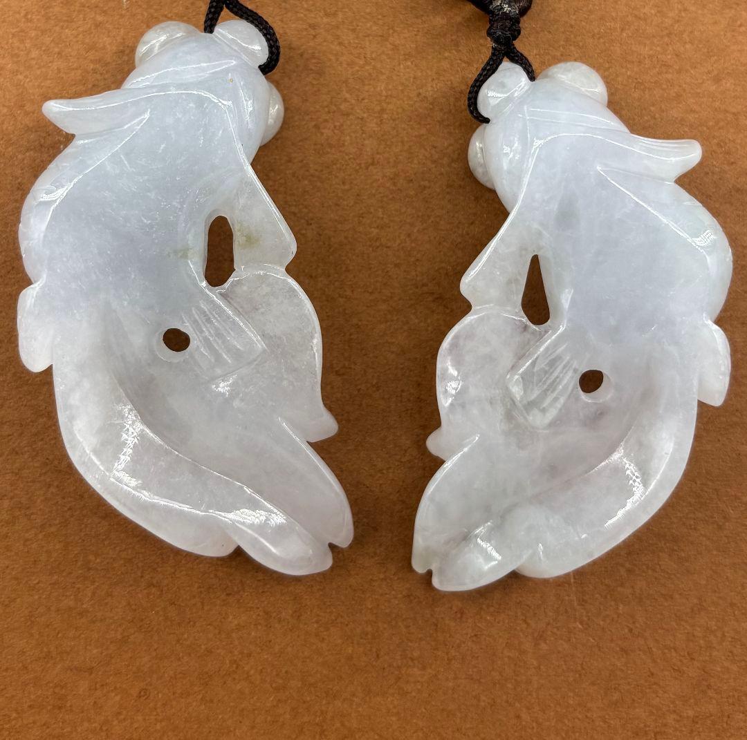 【トゥーハン】翡翠彫刻金魚8ペア16点セット