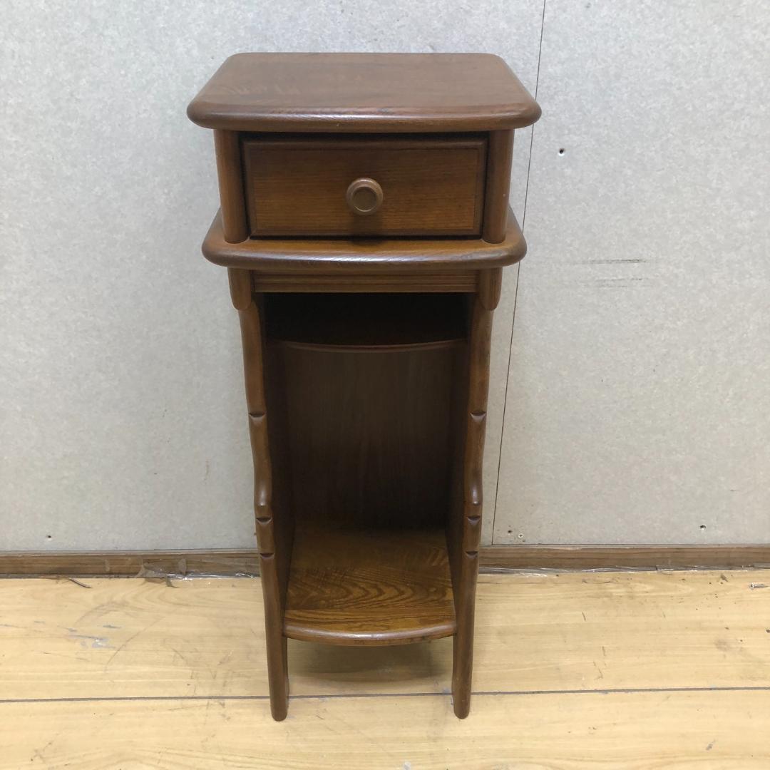 美品 カリモク 電話台 オールドカリモク アンティーク 88192-1-③