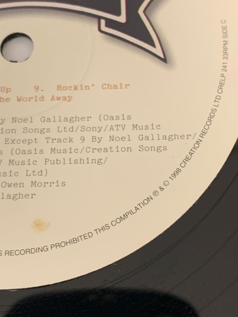 Oasis THE MASTERPLAN レコード1998年