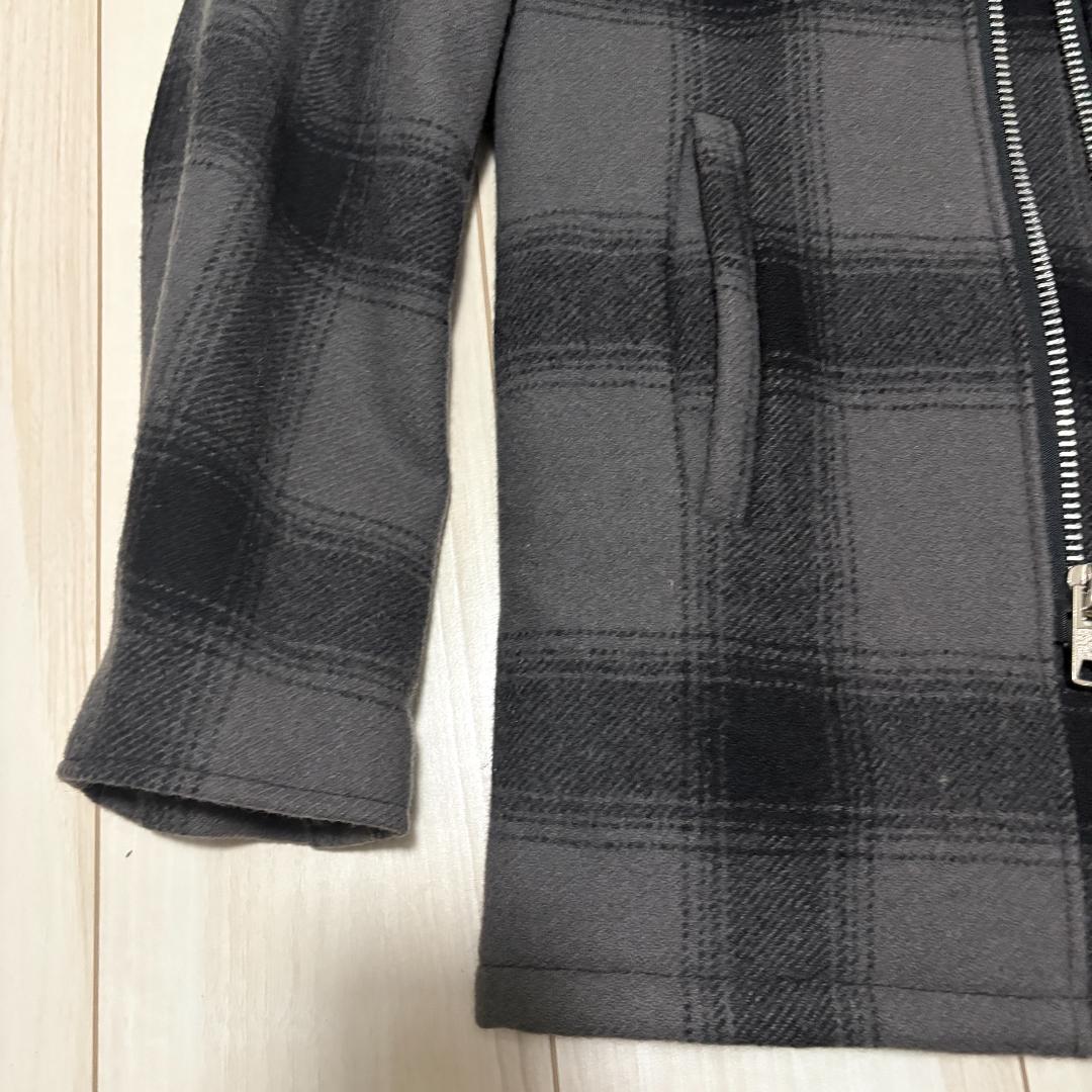 Schott チェック ウール ダブルライダース ジャケット