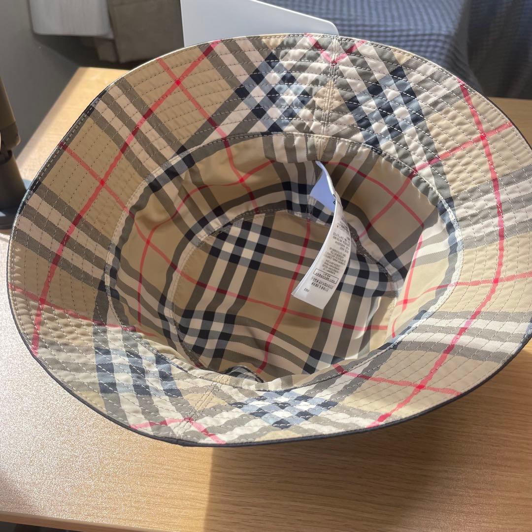 【美品】Burberry バーバリー　バケットハット　リバーシブル　チェック柄