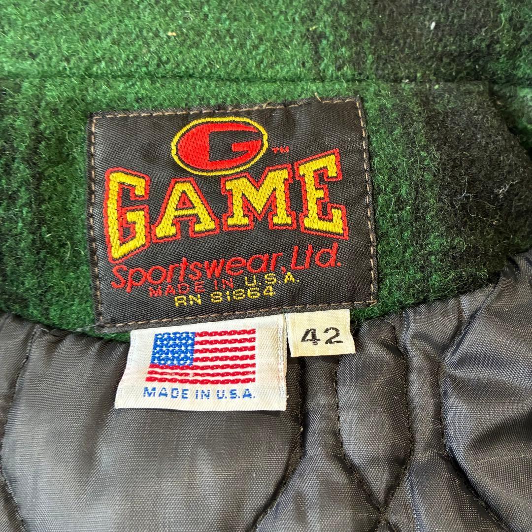 GAME Sportswear USA製 オンブレ ウール混ピーコート 42