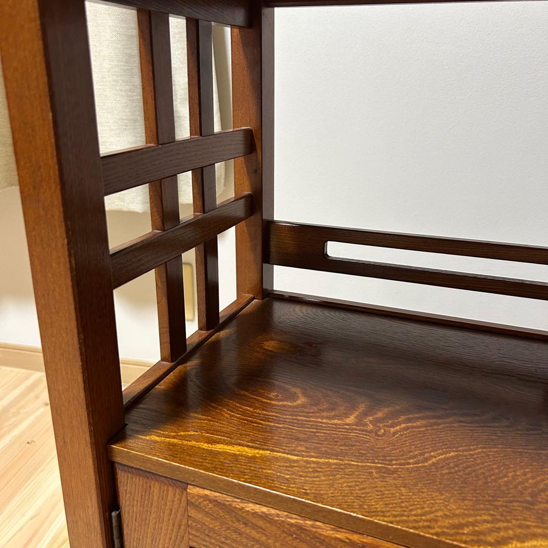 【送料込み】木製和風収納棚引き出し付き 高級天然木