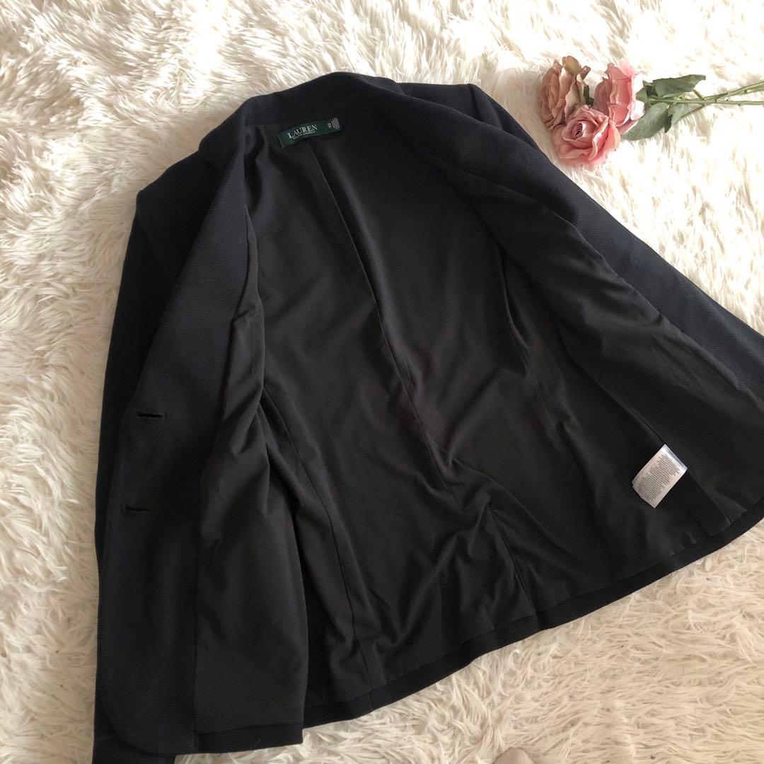 ローレンラルフローレン　ジャケット　エンブレム　金ボタン　ブラック