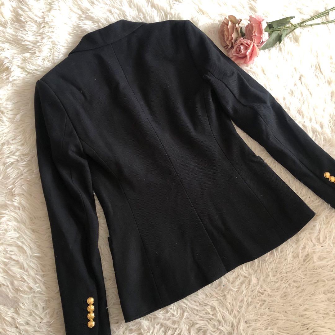 ローレンラルフローレン　ジャケット　エンブレム　金ボタン　ブラック