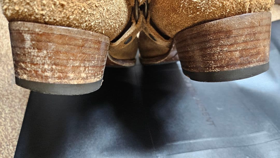 エディ期　希少な42.5　リングブーツ　ハーネスブーツ　スエード