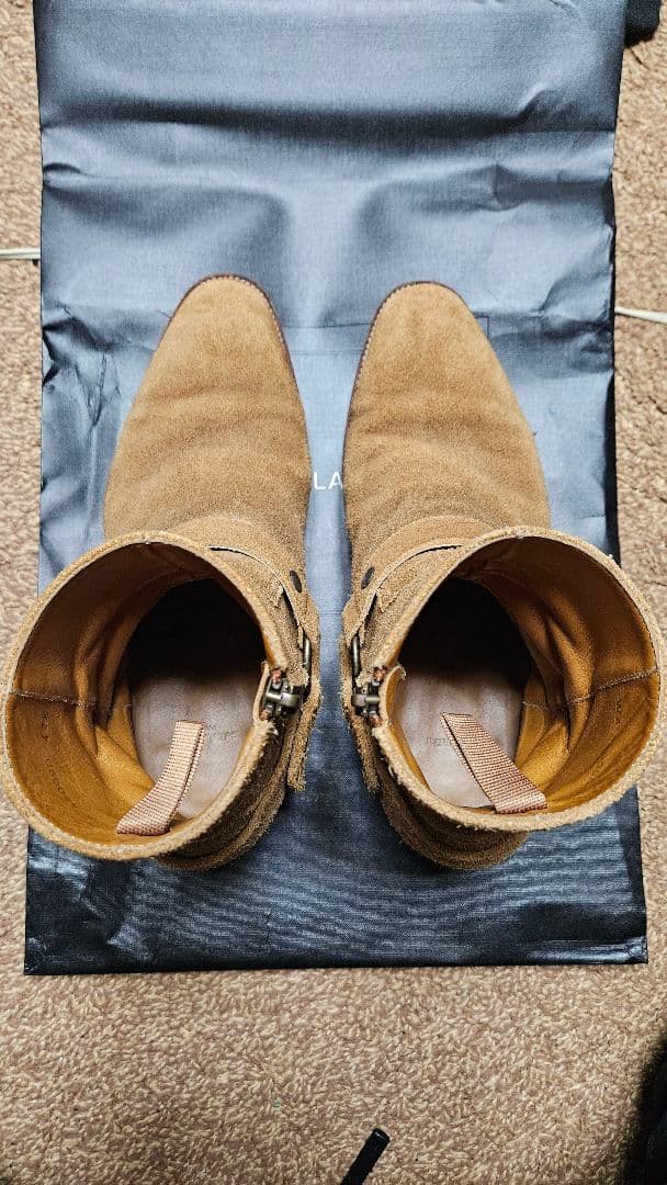 エディ期　希少な42.5　リングブーツ　ハーネスブーツ　スエード