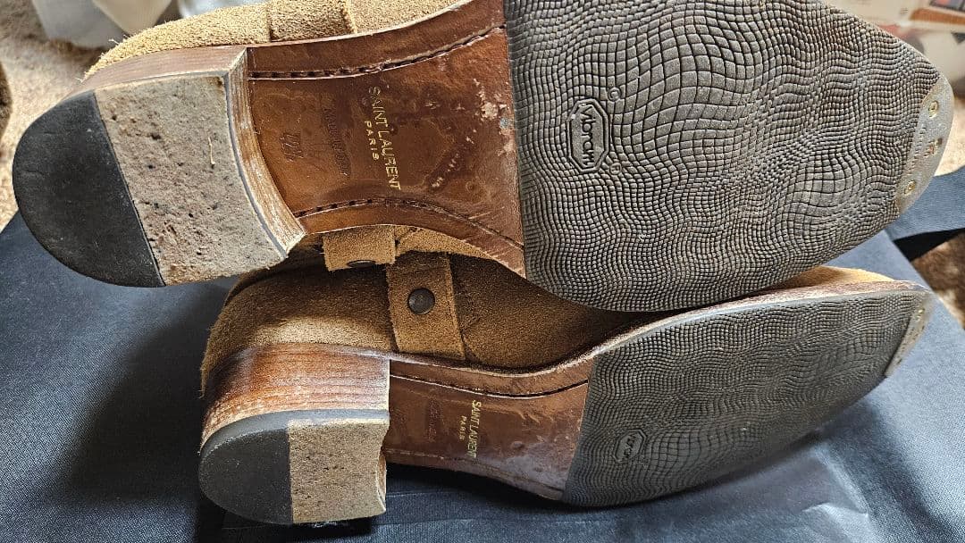 エディ期　希少な42.5　リングブーツ　ハーネスブーツ　スエード