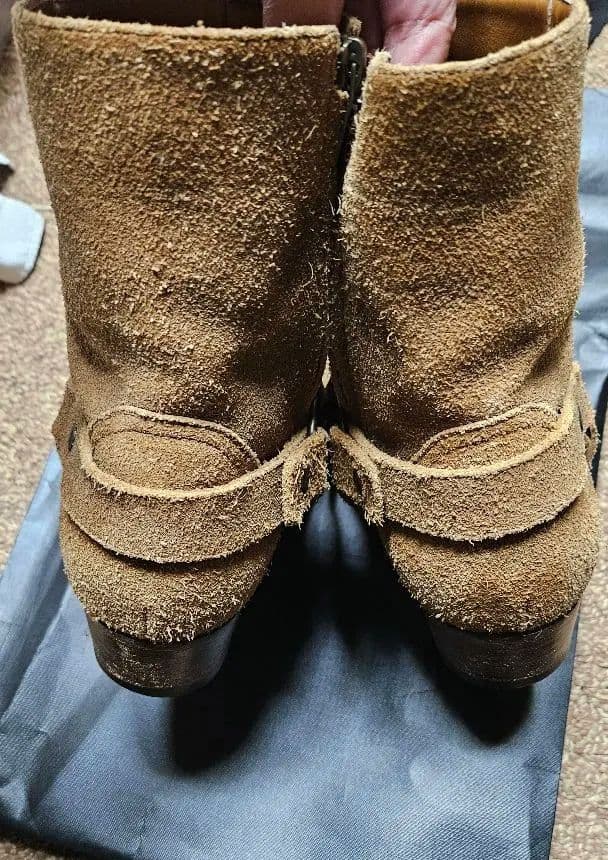 エディ期　希少な42.5　リングブーツ　ハーネスブーツ　スエード