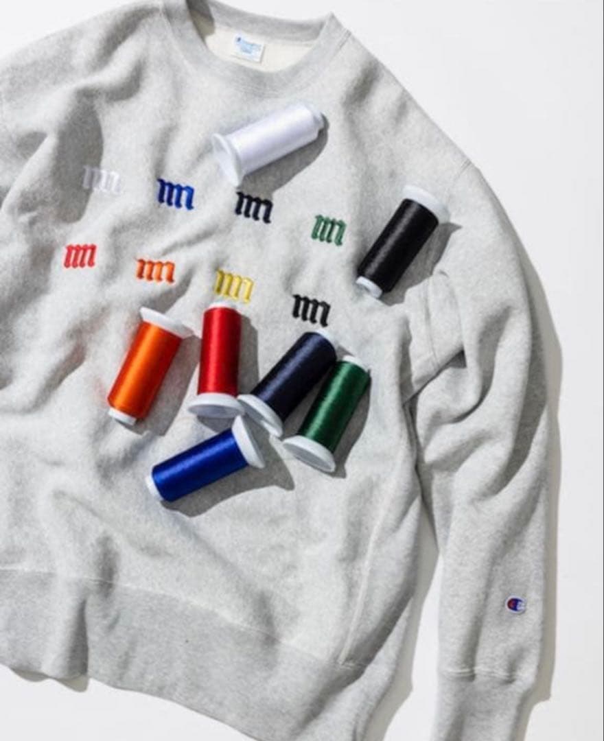 beams champion minnano リバースウィーブ 刺繍