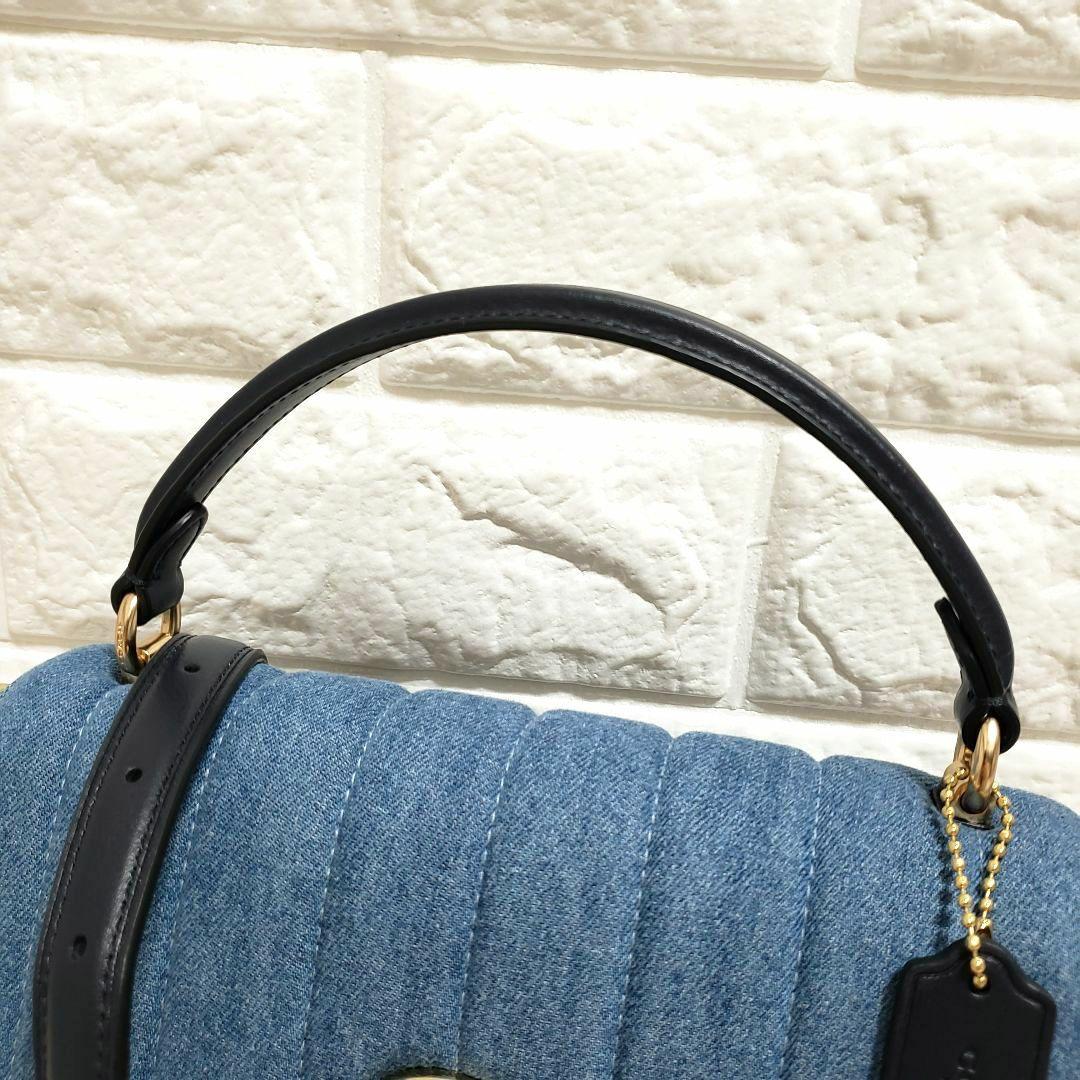 コーチ COACHデニムキルティング2wayショルダーハンドバッグ 極美品