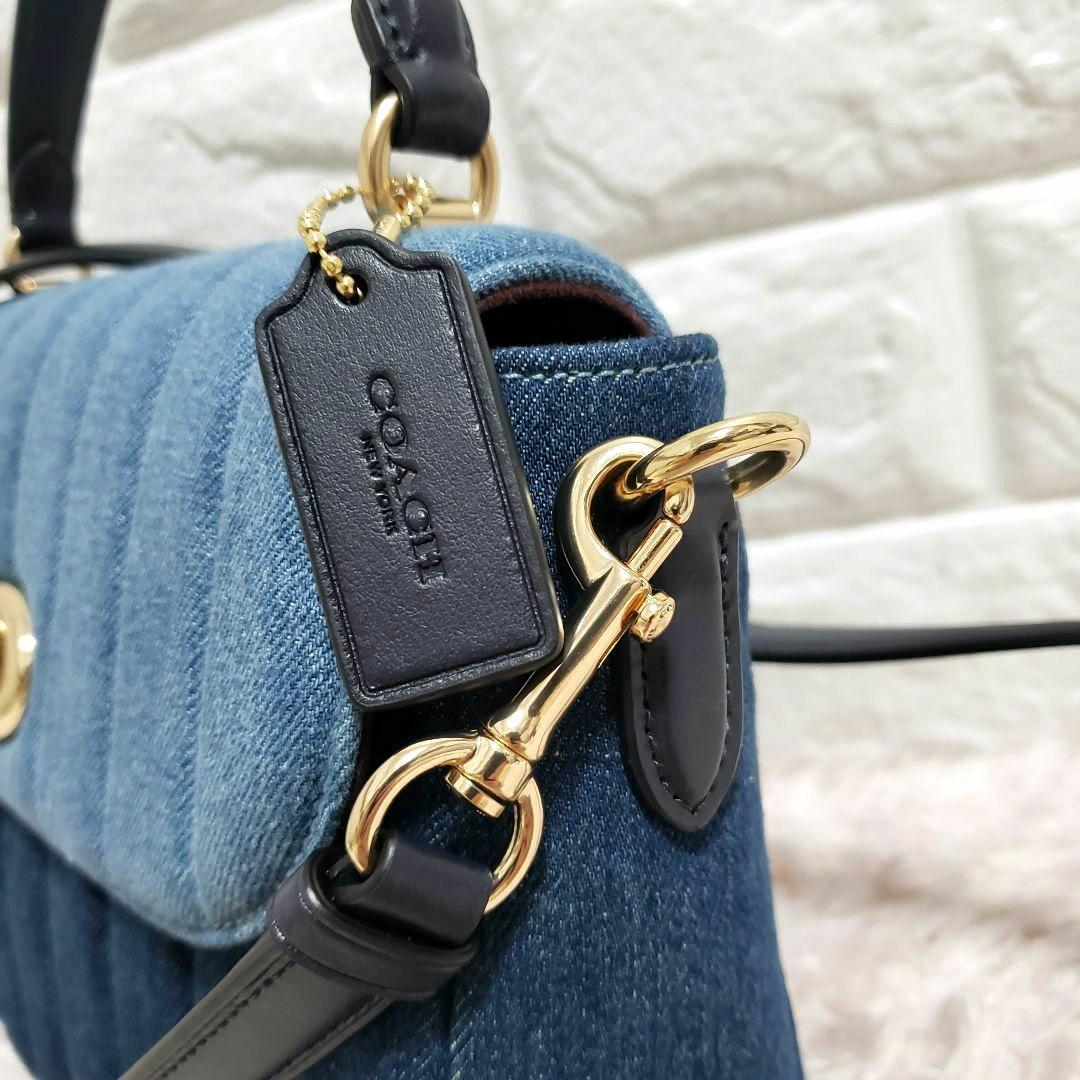 コーチ COACHデニムキルティング2wayショルダーハンドバッグ 極美品