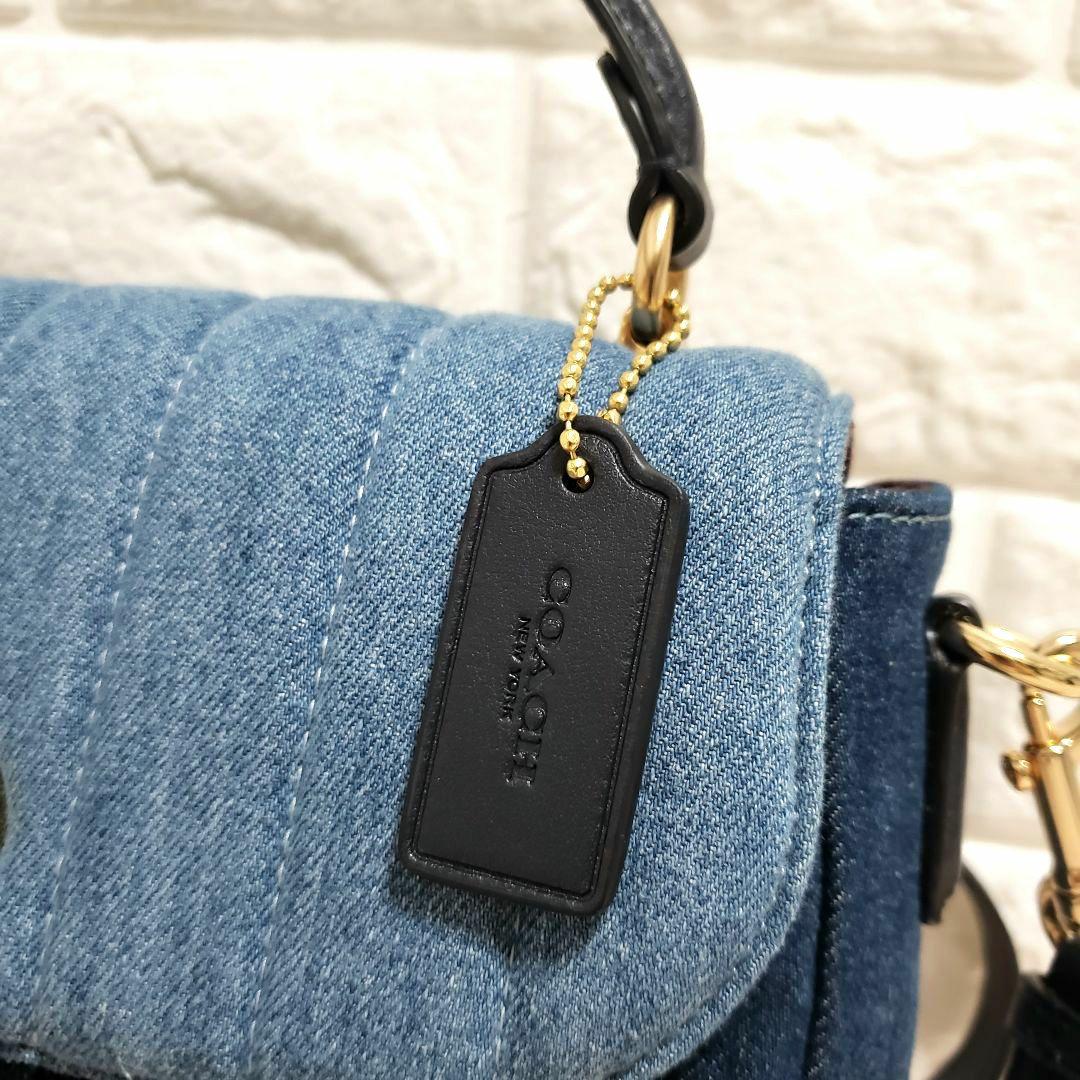 コーチ COACHデニムキルティング2wayショルダーハンドバッグ 極美品
