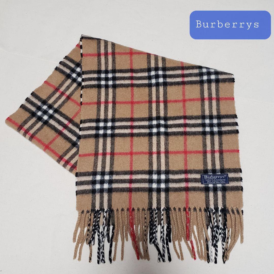 【新品同様】Burberrys バーバリー ノバチェック カシミヤ マフラー