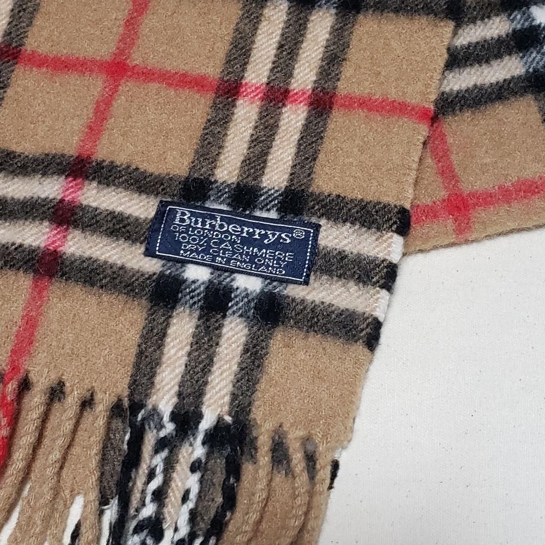 【新品同様】Burberrys バーバリー ノバチェック カシミヤ マフラー