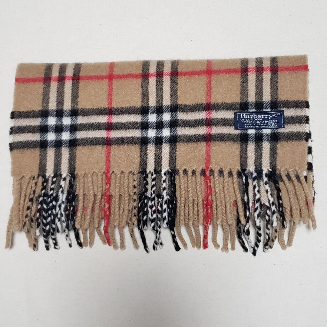 【新品同様】Burberrys バーバリー ノバチェック カシミヤ マフラー