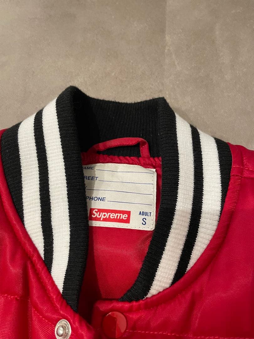 ジャケット・アウター SUPREME 16AW SCRIPT VARSITY PUFFY JACKET