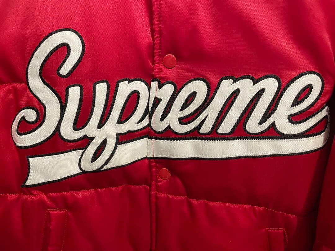 ジャケット・アウター SUPREME 16AW SCRIPT VARSITY PUFFY JACKET