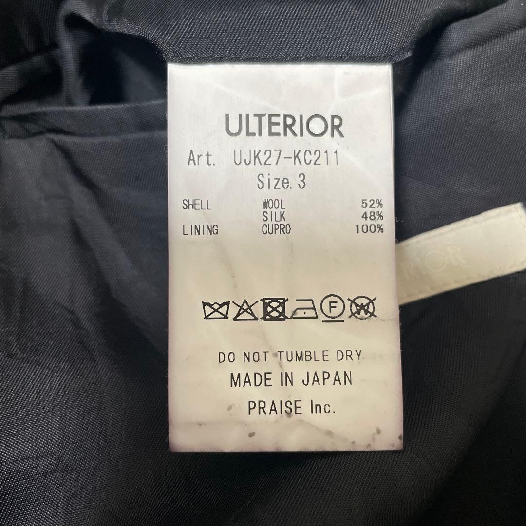 ジャケット・アウター ULTERIOR WASHED WOOL SILK STRIPE 2B JKT