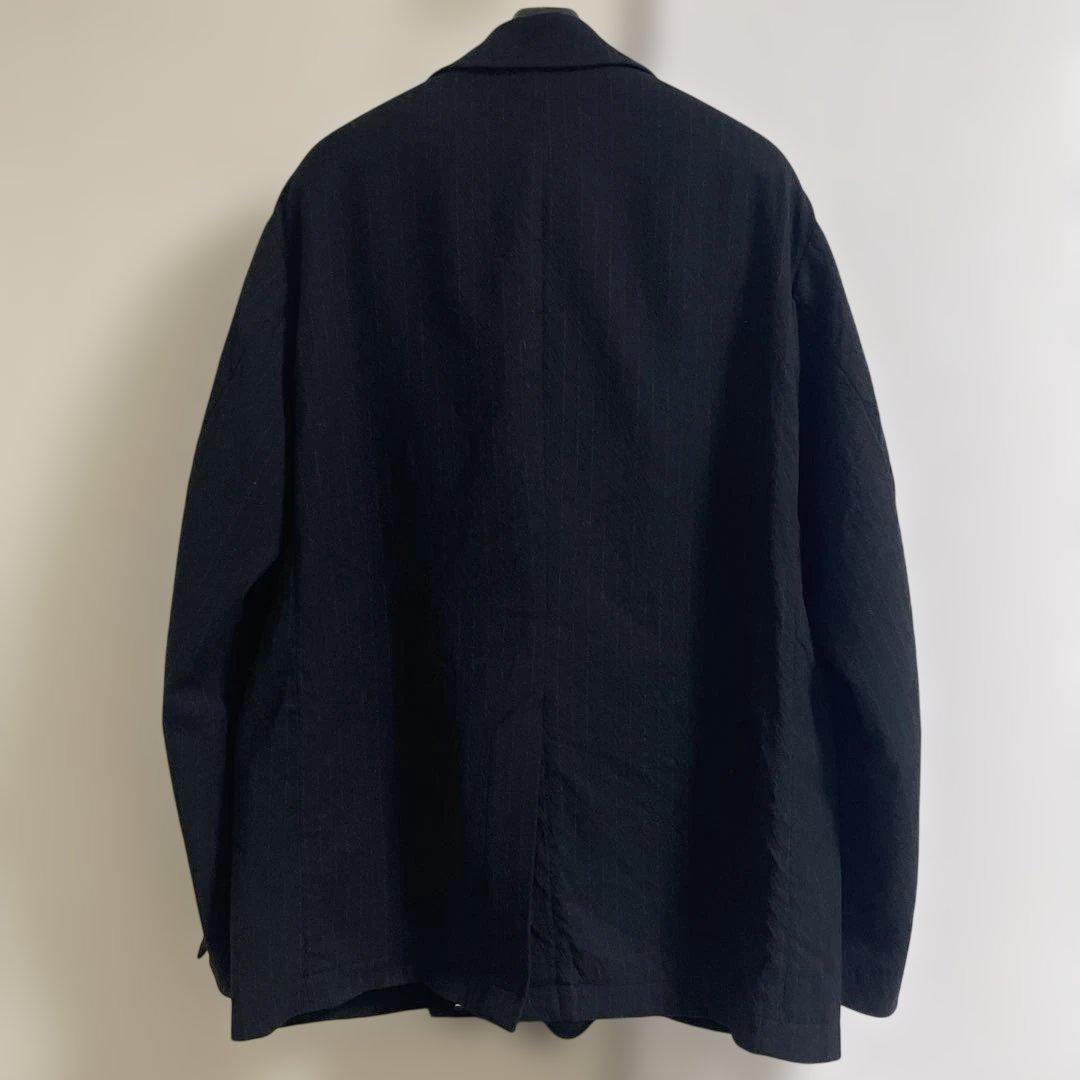 ジャケット・アウター ULTERIOR WASHED WOOL SILK STRIPE 2B JKT