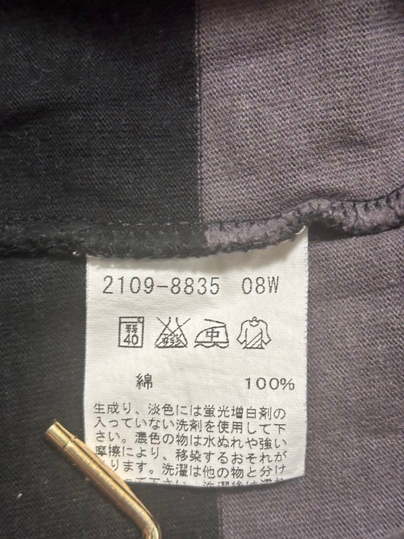 m*a様 agnis b. homme長袖カットソー グレーと黒のストライプ