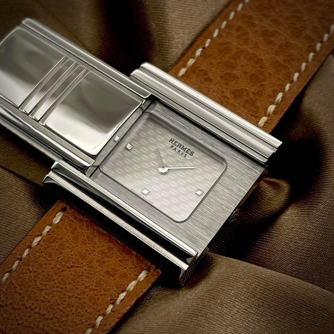 T102 エルメス グリザード GL1.510 クォーツ 箱ギャラ付き