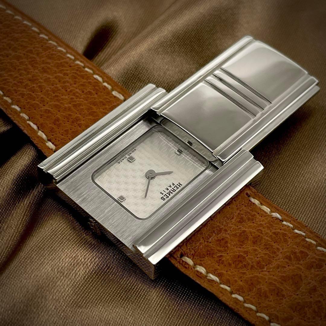 T102 エルメス グリザード GL1.510 クォーツ 箱ギャラ付き