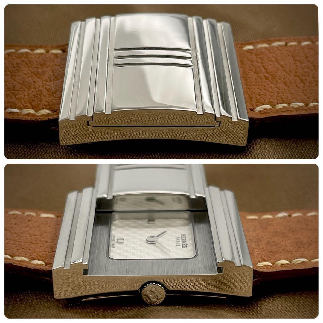 T102 エルメス グリザード GL1.510 クォーツ 箱ギャラ付き