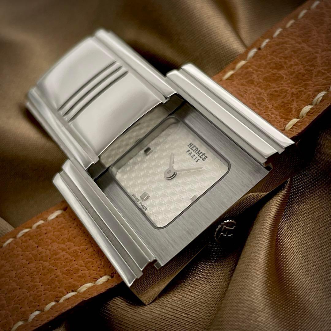 T102 エルメス グリザード GL1.510 クォーツ 箱ギャラ付き