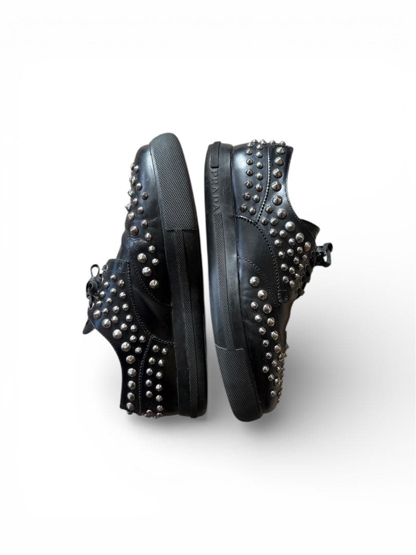 靴 Prada Sport studded leather shoes 40