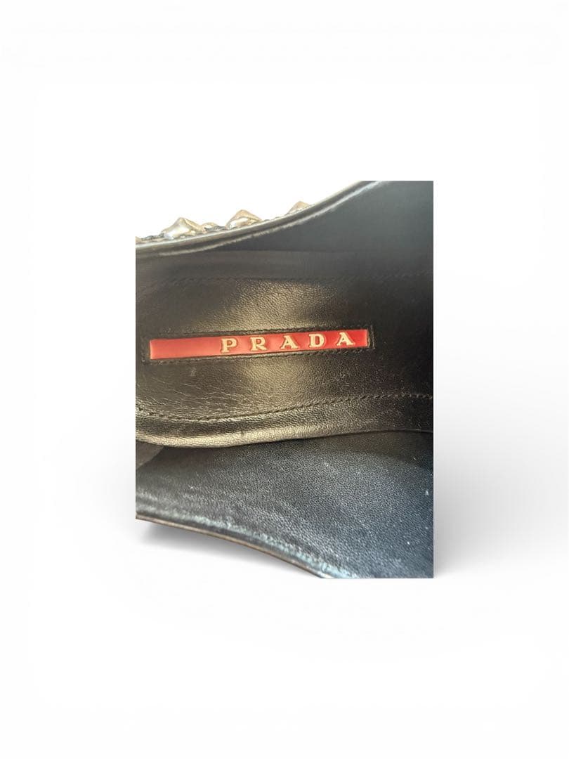靴 Prada Sport studded leather shoes 40