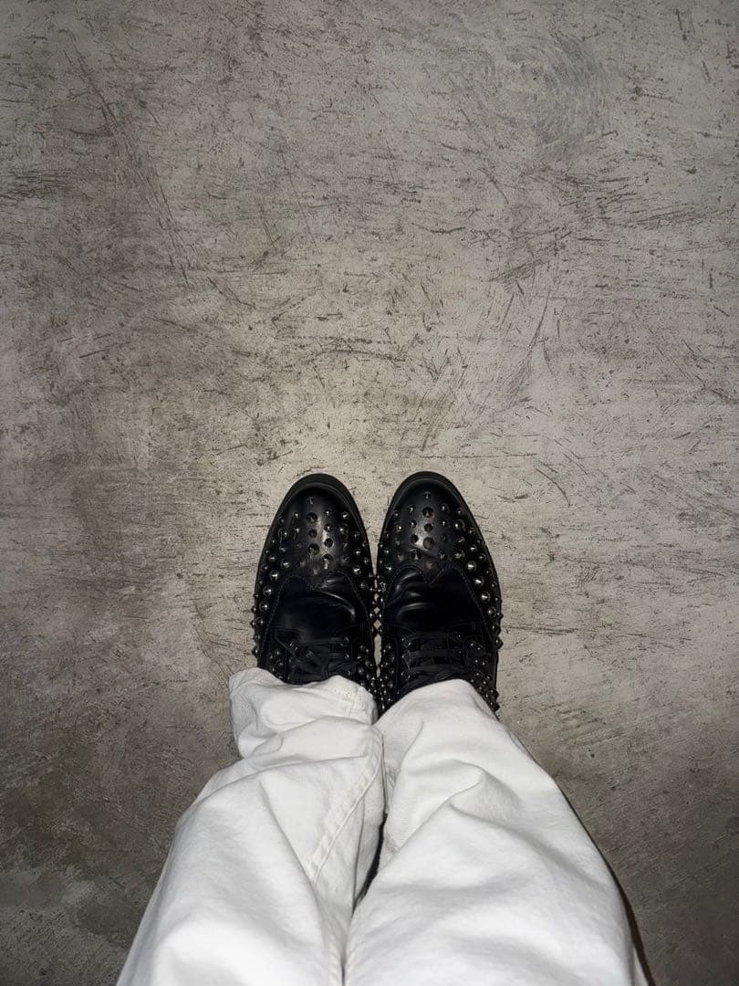 靴 Prada Sport studded leather shoes 40