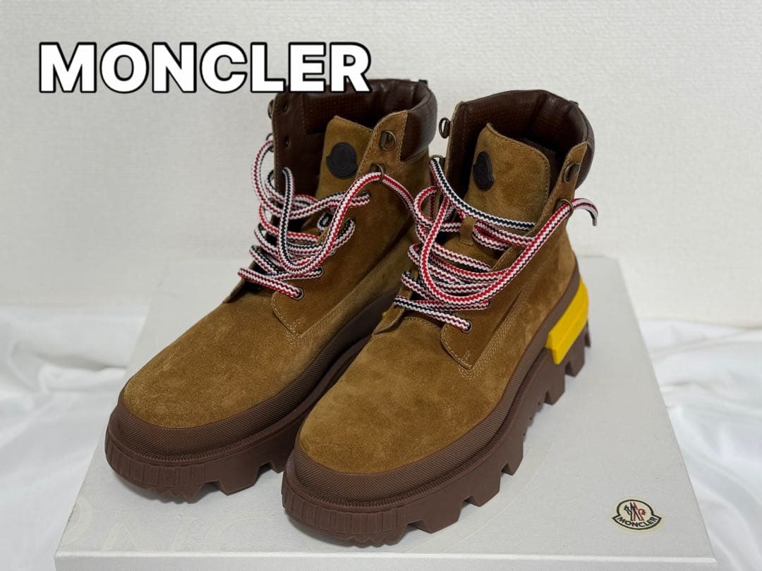 ほ*ん様 MONCLER ブラウン スエードアンクルブーツ　42 箱あり