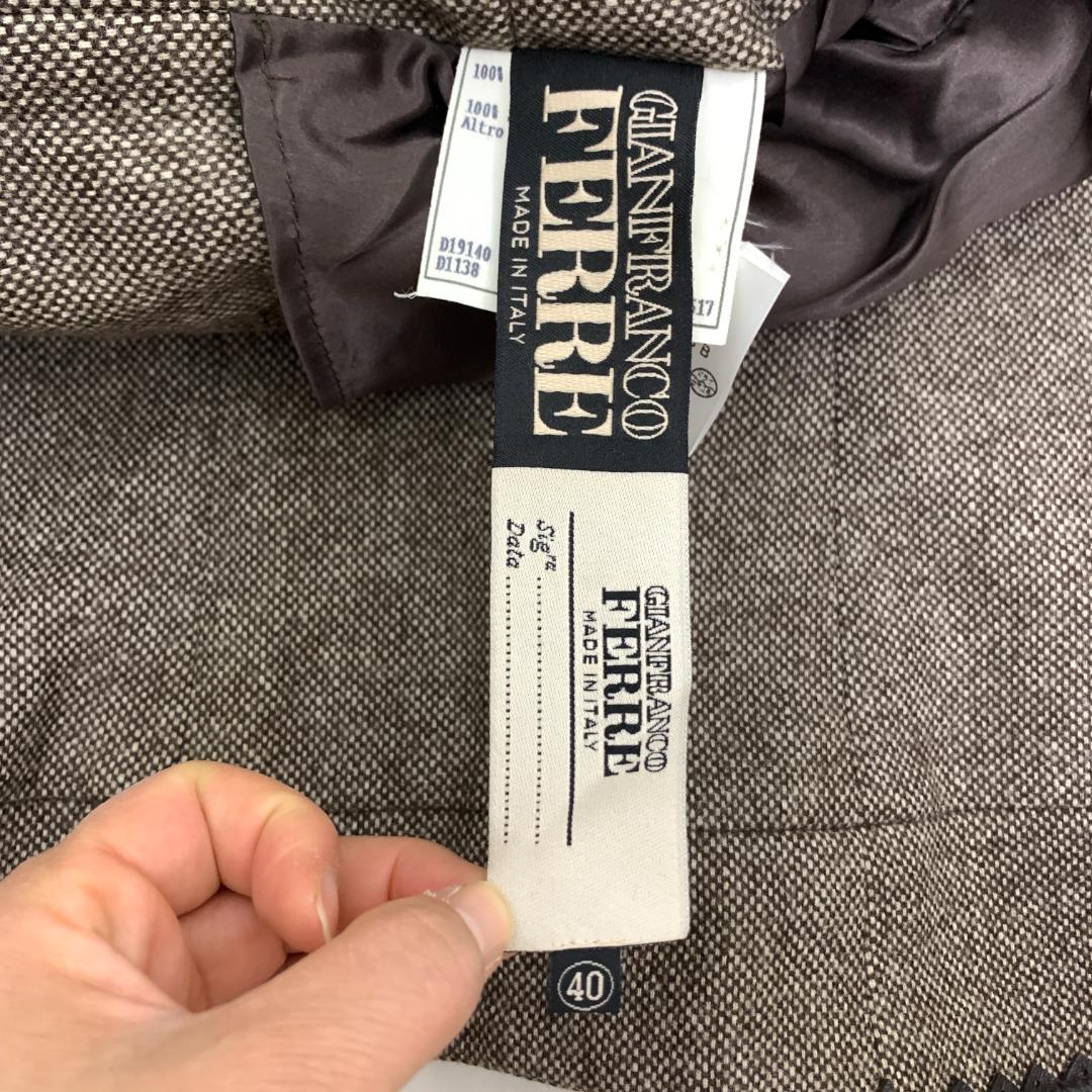 LA8506 新品タグ付 ジャンフランコフェレ テーラードジャケット 茶 40