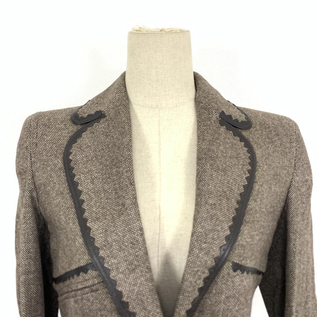 LA8506 新品タグ付 ジャンフランコフェレ テーラードジャケット 茶 40