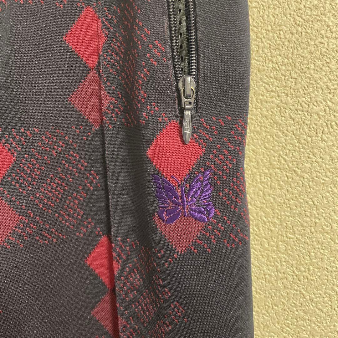 needles ダイヤモンドパターンパンツ ネイビー/レッド