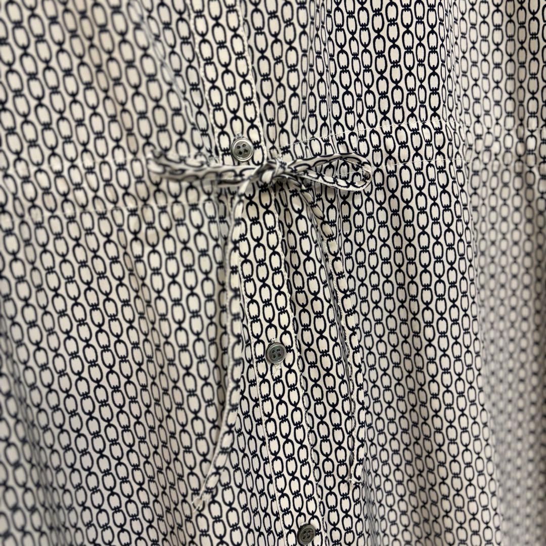 美品SOEJU チェーン柄ロングワンピース シャツ カーディガン