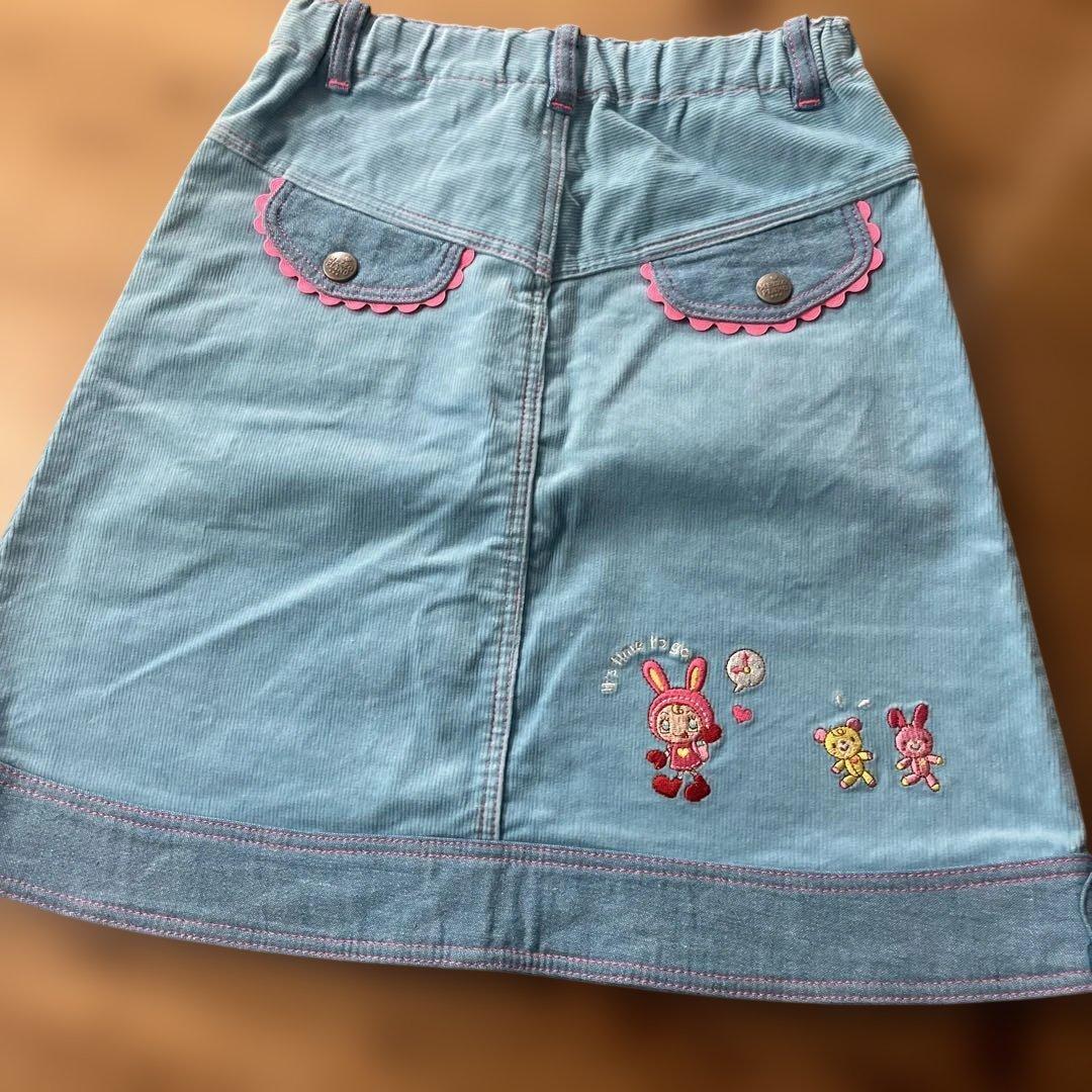 激レア　メゾピアノ スカート ワッペン 刺繍　平成レトロ 135