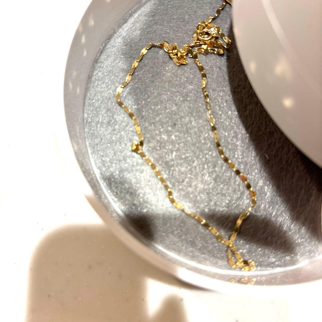 ツツミ　K18イエローゴールド　ペタルチェーン　ネックレス40cm