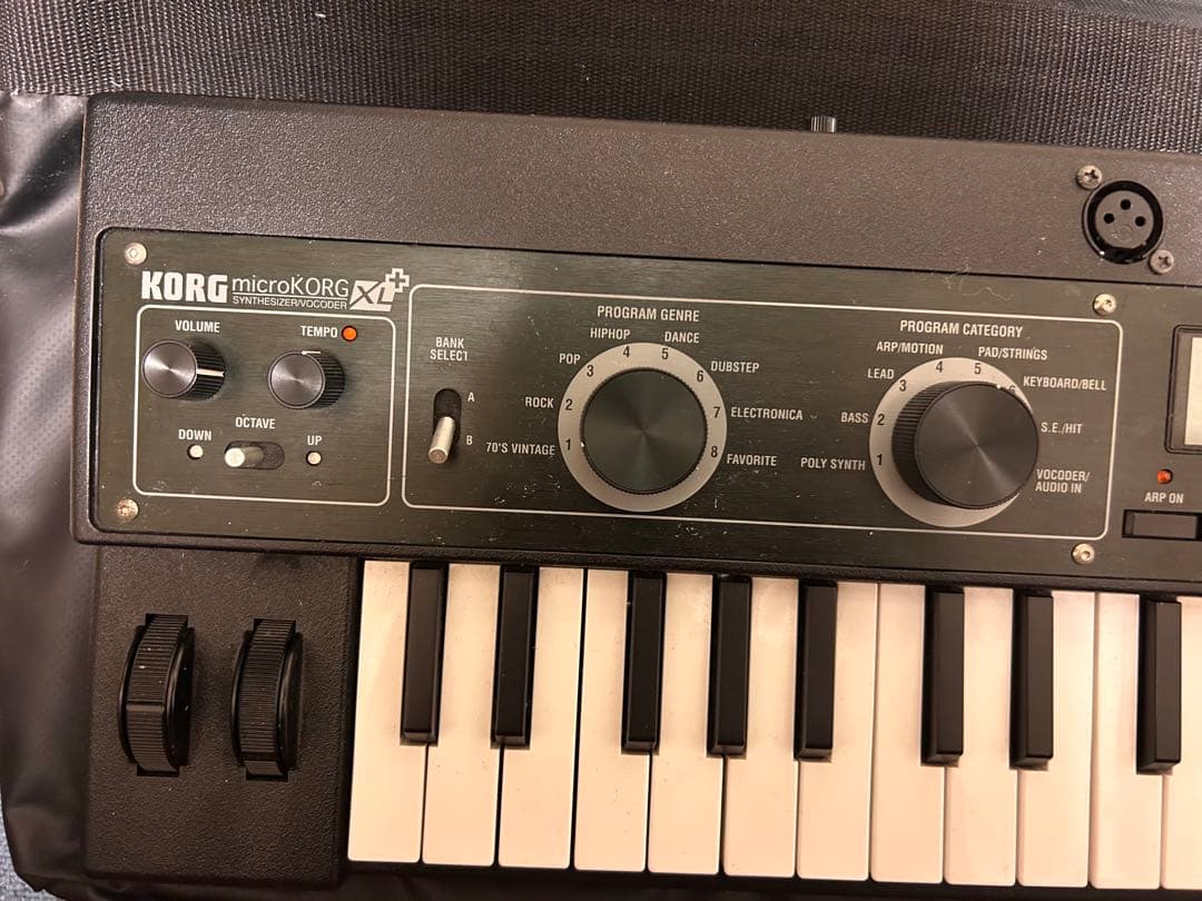 microKORG XL+ シンセサイザー　ケース、電源アダプタ、マイク付き