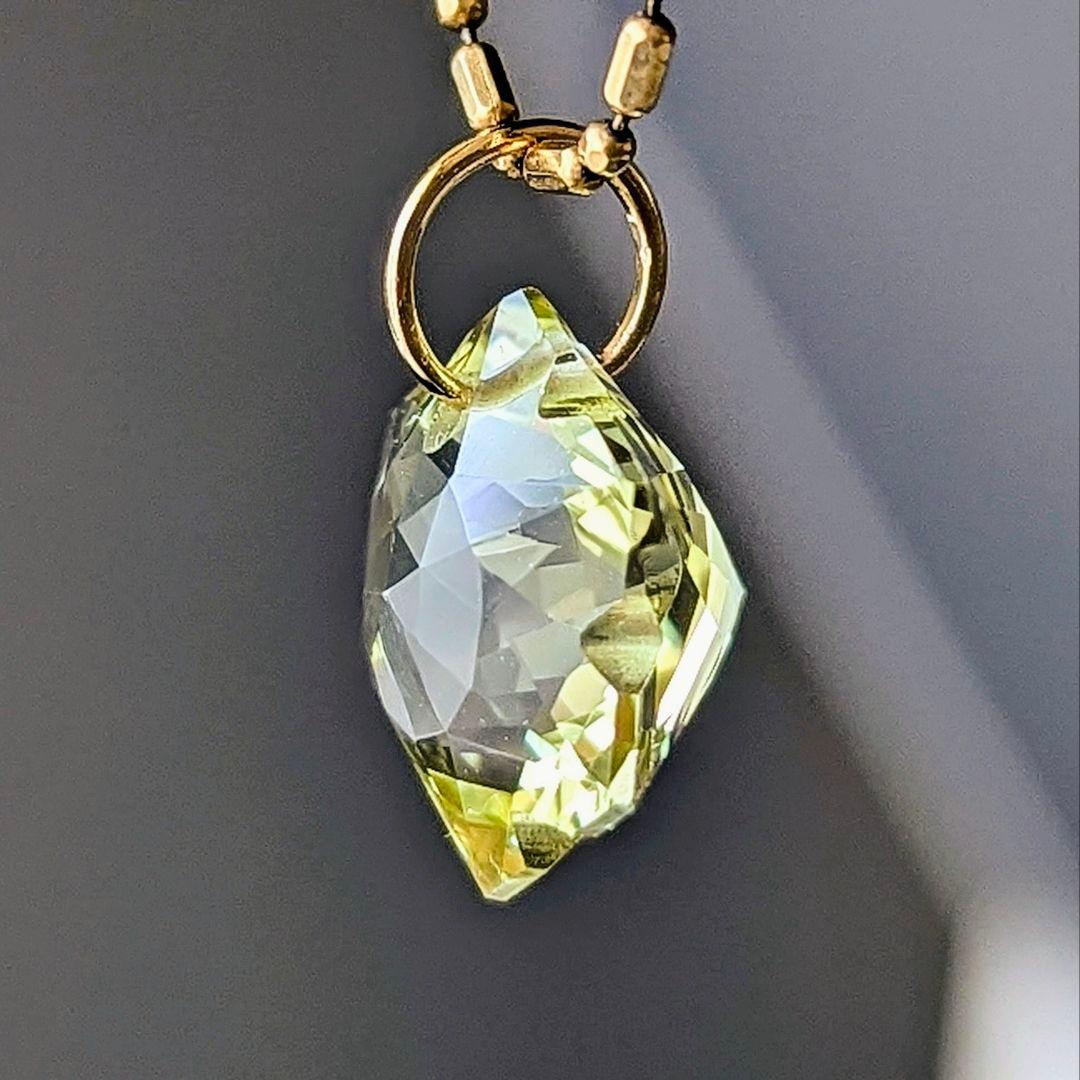 ♢N♢K18 レモンクォーツ 3.65ct チャ―ム ペンダントトップ