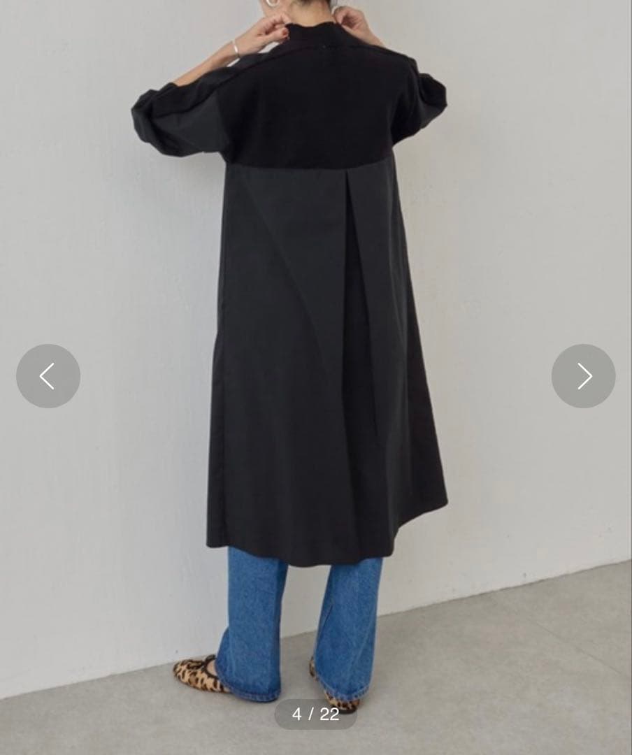 【試着のみ】BEARDSLEY ビアズリーモックネックニットコンビワンピース