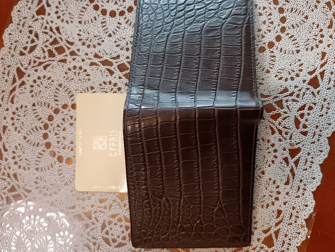 ゆ*た様 CYPRIS クロコダイルレザー 財布 ダークブラウン